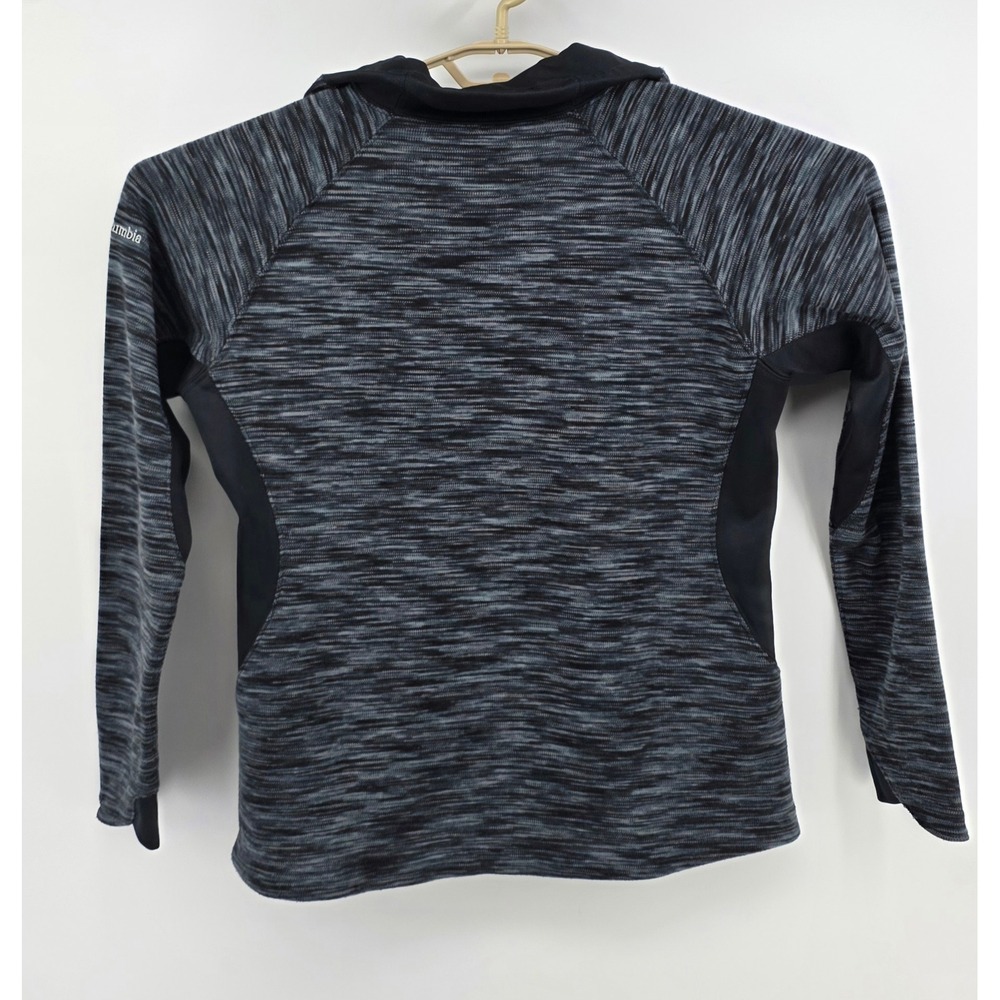 Columbia Women Size Large Blue Black Space Dye‎ Quarter Zip Pullover Fleece Top - Picture 5 of 8